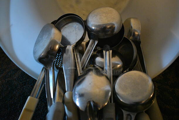 ALL ONE MONEY! Lot of Metal Spoodles in Poly Bin! 13x13x12. (main dining room) - Image 2 of 4