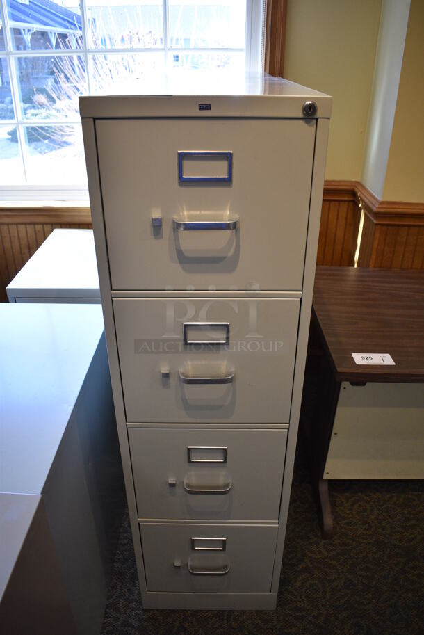 2 Metal 4 Drawer Filing Cabinets. 15x27x52. 2 Times Your Bid! (gift shop) - Image 1 of 5