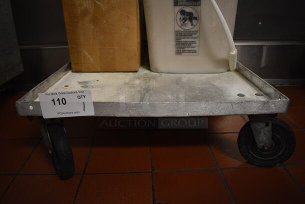 Metal Commercial Dolly w/ Fryer Oil Soak Up Powders on Commercial Casters. 21x21x7.5. (kitchen) - Image 3 of 6