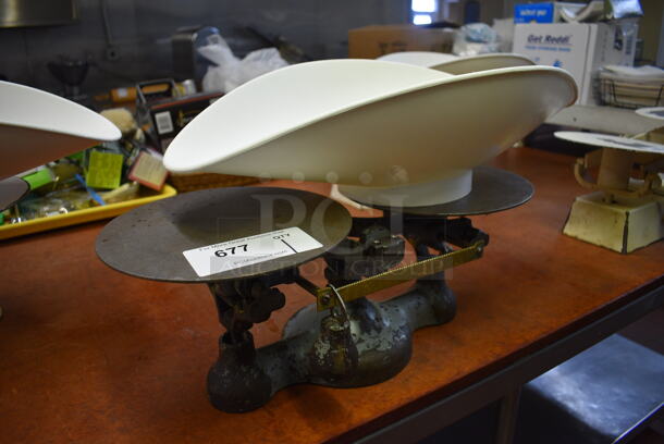 Metal Commercial Countertop Baking Scale w/ White Poly Bowl. 19.5x9x7.5, 21x12x6. (bakery kitchen) - Image 2 of 5