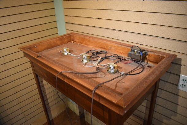 Wooden Cabinet w/ 2 Doors. 36x19x29, 39x21.5x51. (garden center) - Image 5 of 5