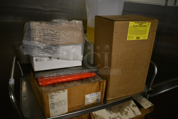 Stainless Steel Commercial 3 Tier Cart w/ Push Handles and Contents on Commercial Casters. 36x21x39. (kitchen) - Image 3 of 6