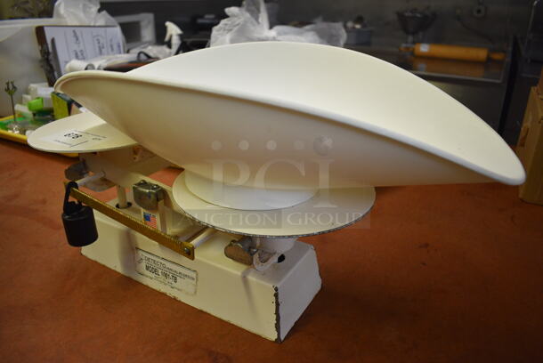 Detecto Model 1001-TB Metal Commercial Countertop Baking Scale w/ White Poly Bowl. 19.5x9x7.5, 21x12x6. (bakery kitchen) - Image 2 of 5