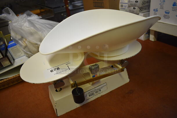 Detecto Model 1001-TB Metal Commercial Countertop Baking Scale w/ White Poly Bowl. 19.5x9x7.5, 21x12x6. (bakery kitchen) - Image 3 of 5