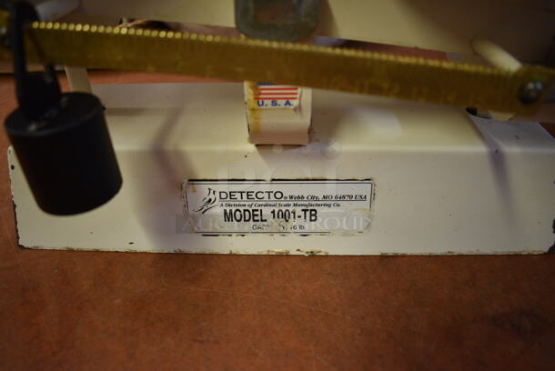 Detecto Model 1001-TB Metal Commercial Countertop Baking Scale w/ White Poly Bowl. 19.5x9x7.5, 21x12x6. (bakery kitchen) - Image 4 of 5