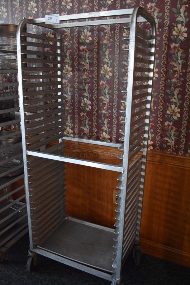 Metal Commercial Pan Transport Rack on Commercial Casters. 28.5x18x70. (sunroom dining room) - Image 3 of 4
