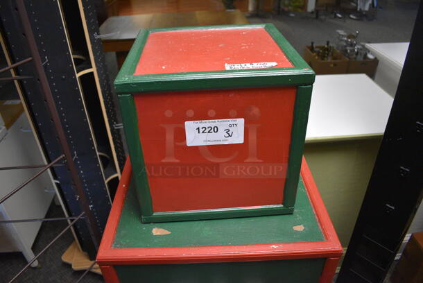 ALL ONE MONEY! Lot of 3 Wooden Boxes! Includes 24.5x24.5x24.5. (garden center) - Image 4 of 4