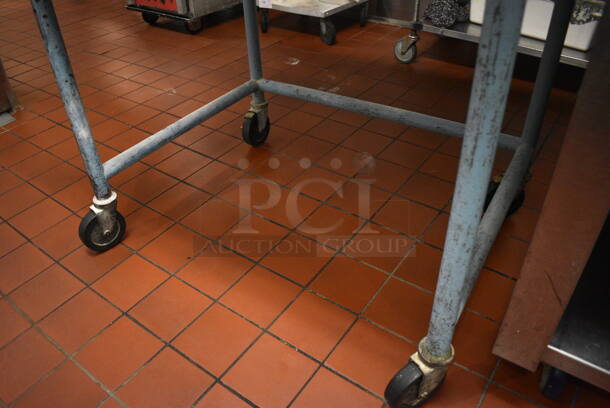 Stainless Steel Commercial Table w/ Over Shelf on Commercial Casters. 42x33x46.5. (kitchen) - Image 4 of 4
