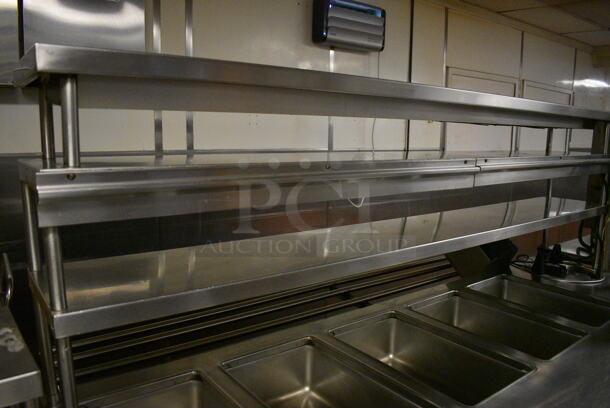 Stainless Steel Commercial 5 Well Steam Table w/ 2 Plate Return Chutes, Tray Slide, 2 Over Shelves and Under Shelf on Commercial Casters. 88.5x45x64.5. Unit Was In Working Condition When Restaurant Closed. (kitchen) - Image 2 of 9