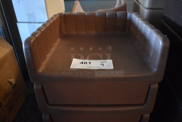 4 Brown Poly Booster Seats. 11.5x11.5x7. 4 Times Your Bid! (main dining room) - Image 4 of 5