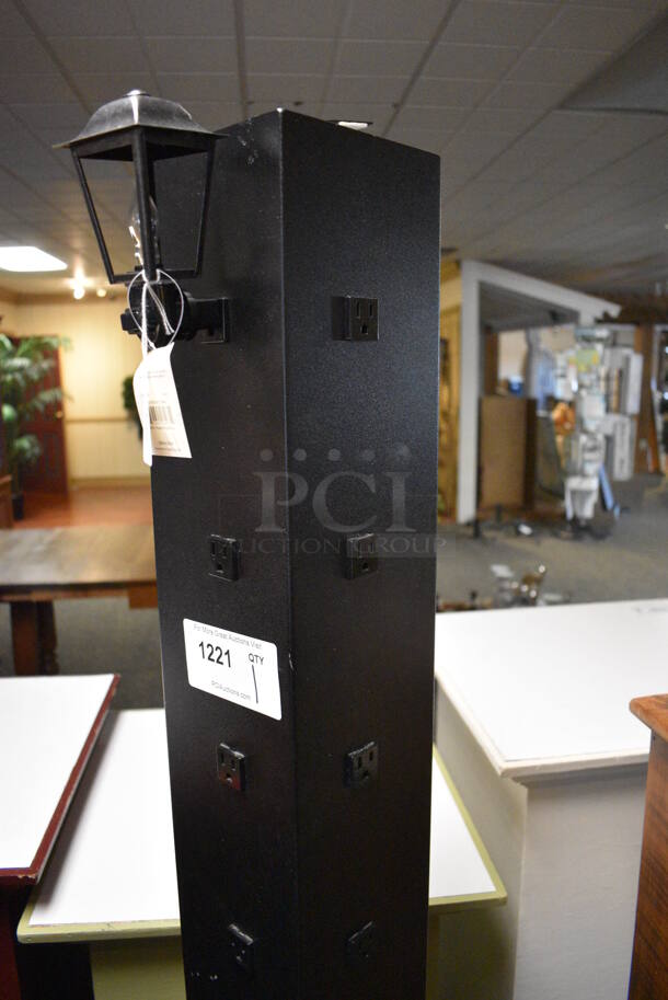 Black Power Strip Stand. 20x17x67. (garden center) - Image 3 of 4