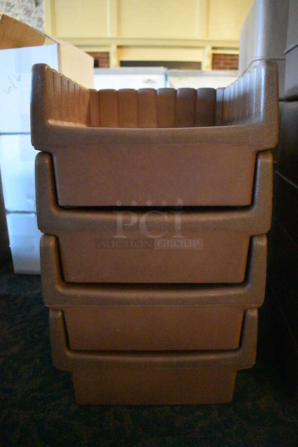 4 Brown Poly Booster Seats. 11.5x11.5x7. 4 Times Your Bid! (main dining room) - Image 5 of 5