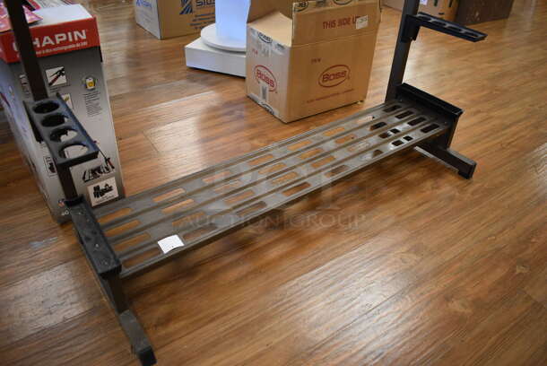Metal Floor Style Coat Rack w/ Wooden Hangers. 51x19x69.5. (garden center) - Image 2 of 3