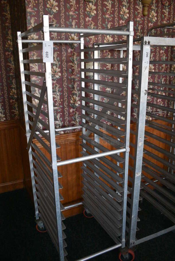 Metal Commercial Pan Transport Rack on Commercial Casters. 20.5x26x69. (sunroom dining room) - Image 2 of 5