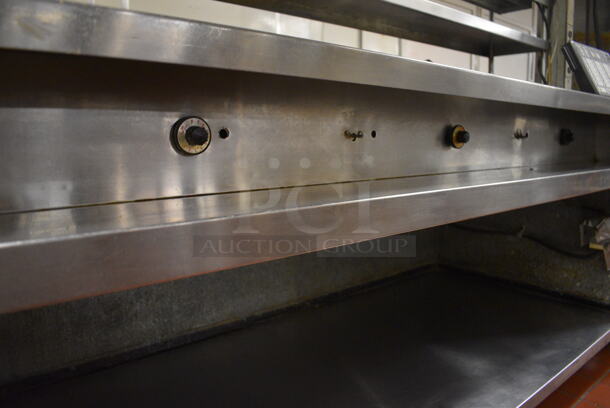 Stainless Steel Commercial 5 Well Steam Table w/ 2 Plate Return Chutes, Tray Slide, 2 Over Shelves and Under Shelf on Commercial Casters. 88.5x45x64.5. Unit Was In Working Condition When Restaurant Closed. (kitchen) - Image 5 of 9