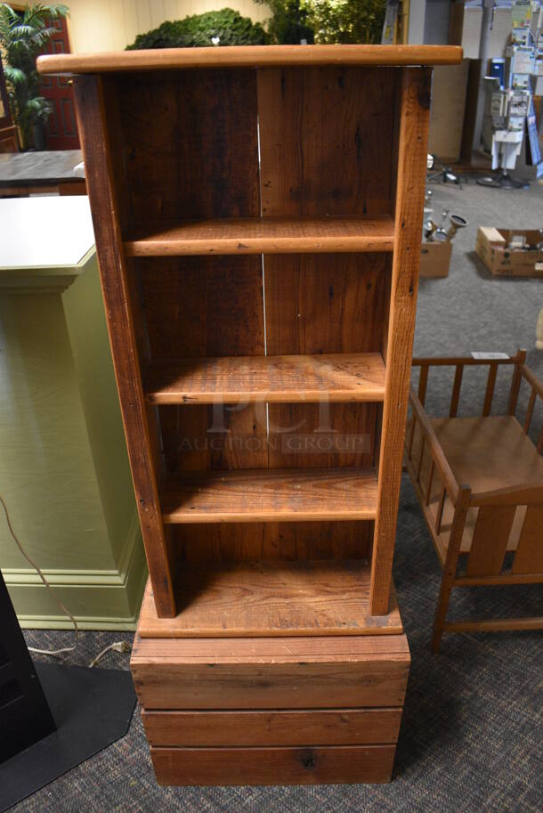 Wooden Shelving Unit. 18x12.5x49. (garden center)