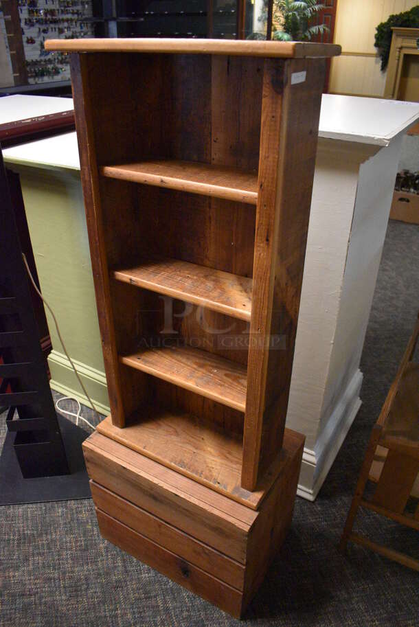 Wooden Shelving Unit. 18x12.5x49. (garden center) - Image 2 of 4