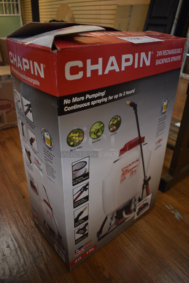 IN ORIGINAL BOX! Chapin 24V Rechargeable Backpack Sprayer. (garden center) - Image 2 of 3