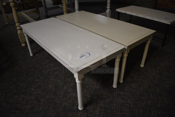2 Wooden Tables. 36x14x13. 2 Times Your Bid! (garden center) - Image 1 of 3