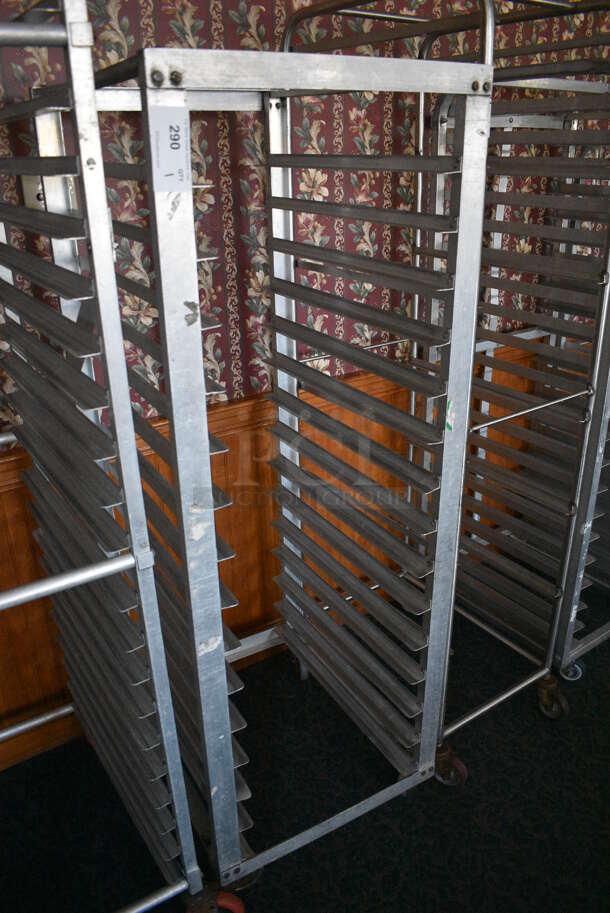 Metal Commercial Pan Transport Rack on Commercial Casters. 22.5x26.5x66. (sunroom dining room) - Image 2 of 4