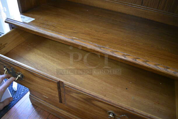 Wooden Cabinet w/ 3 Drawers. 34x18x80. (gift shop) - Image 6 of 6