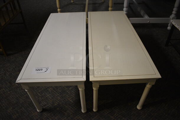 2 Wooden Tables. 36x14x13. 2 Times Your Bid! (garden center) - Image 2 of 3