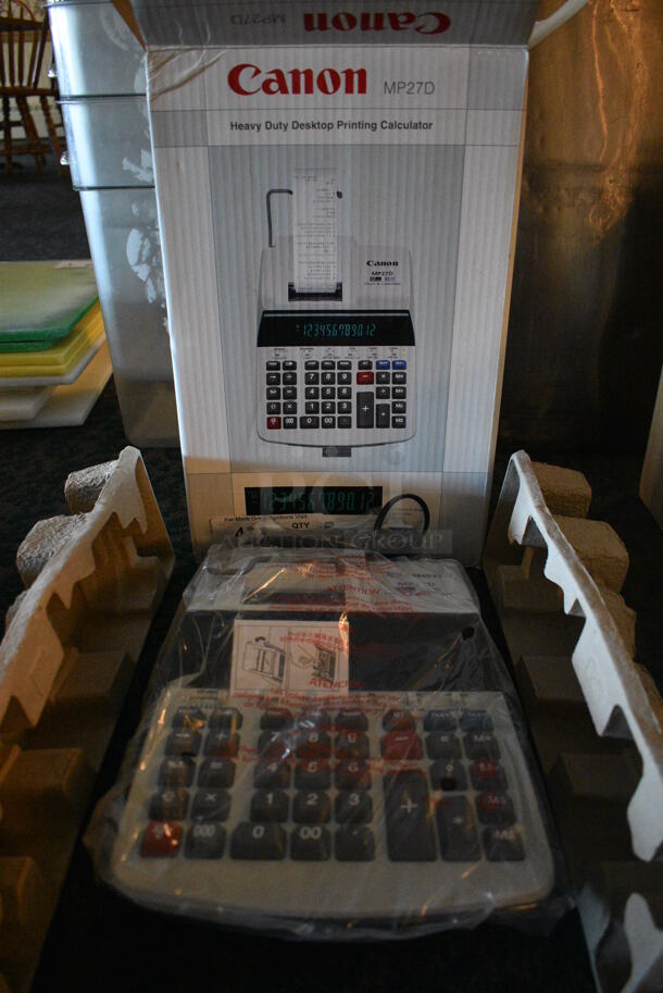 BRAND NEW IN BOX! Canon Model MP27D Printing Calculator. 9x12.5x3. (main dining room) - Image 2 of 5
