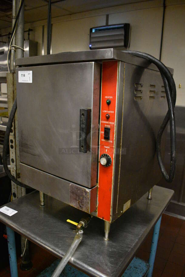 Vulcan Stainless Steel Commercial Electric Powered Single Compartment Steam Cabinet. 208-240 Volts, 3 Phase. 21x25x30.5. Unit Was In Working Condition When Restaurant Closed. (kitchen) - Image 3 of 8