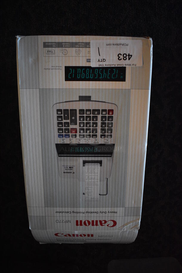 BRAND NEW IN BOX! Canon Model MP27D Printing Calculator. 9x12.5x3. (main dining room) - Image 5 of 5