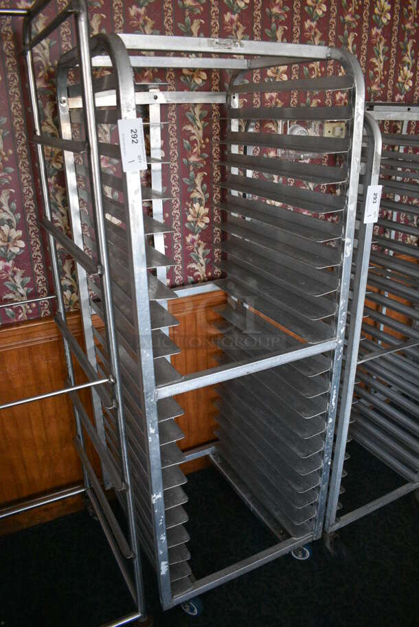 Metal Commercial Pan Transport Rack on Commercial Casters. 25x26x68.5. (sunroom dining room) - Image 2 of 4