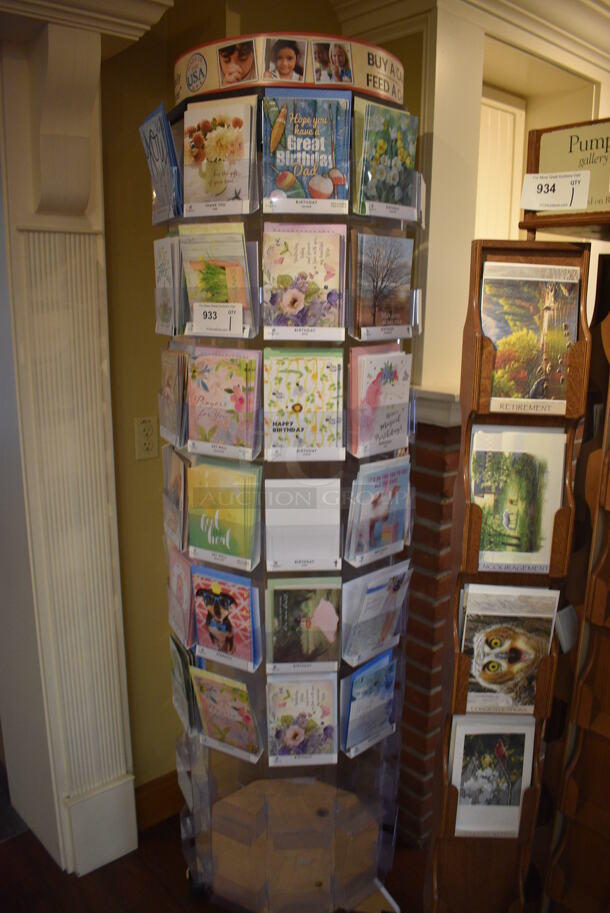 Poly Clear Card Merchandiser w/ Contents. 24x24x77. (gift shop) - Image 4 of 4
