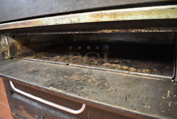 2 Blodgett Model 981 Metal Commercial Natural Gas Powered Double Deck Pizza Ovens. 50,000 BTU. 60x40x67. 2 Times Your Bid! Unit Was In Working Condition When Restaurant Closed. (bakery kitchen) - Image 8 of 12