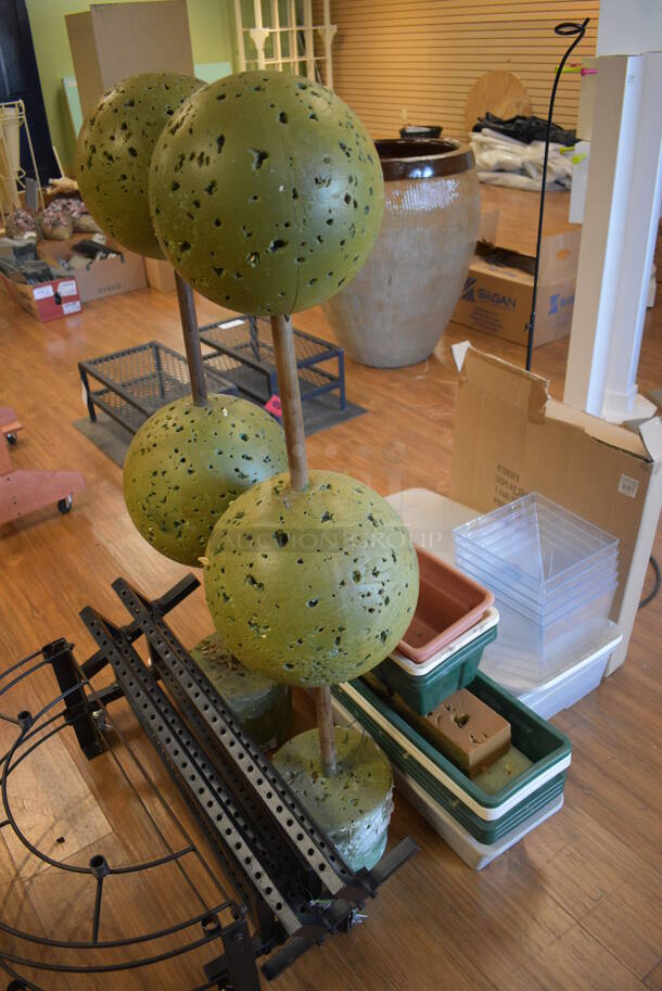 ALL ONE MONEY! Lot of Various Items Including Racks, Clear Bins and Stands. (garden center) - Image 3 of 5