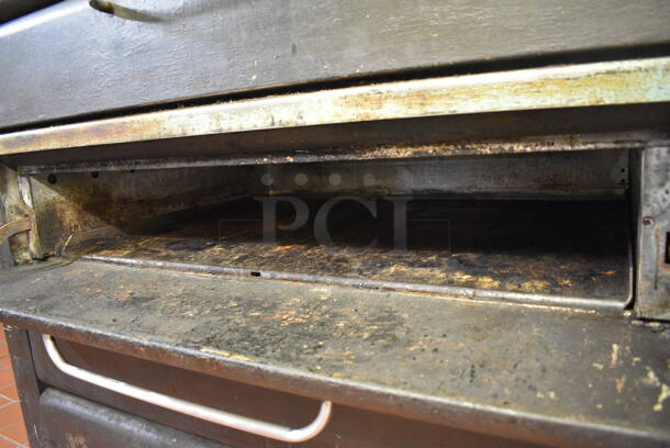 2 Blodgett Model 981 Metal Commercial Natural Gas Powered Double Deck Pizza Ovens. 50,000 BTU. 60x40x67. 2 Times Your Bid! Unit Was In Working Condition When Restaurant Closed. (bakery kitchen) - Image 10 of 12
