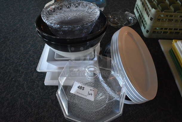 ALL ONE MONEY! Lot of Various Plastic Plates and Cake Stand! (main dining room) - Image 5 of 5