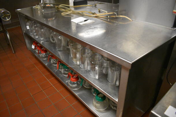 Stainless Steel Commercial Soda Station Table w/ 2 Under Shelves and 2 Ice Bins. Does Not Include Contents or Soda Machines. 91.5x55x37. (kitchen) - Image 3 of 9