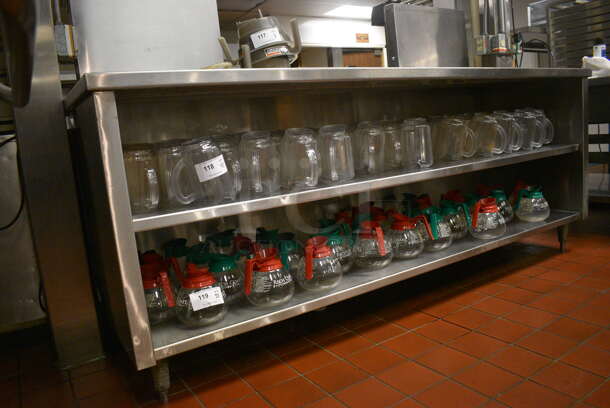 Stainless Steel Commercial Soda Station Table w/ 2 Under Shelves and 2 Ice Bins. Does Not Include Contents or Soda Machines. 91.5x55x37. (kitchen) - Image 5 of 9