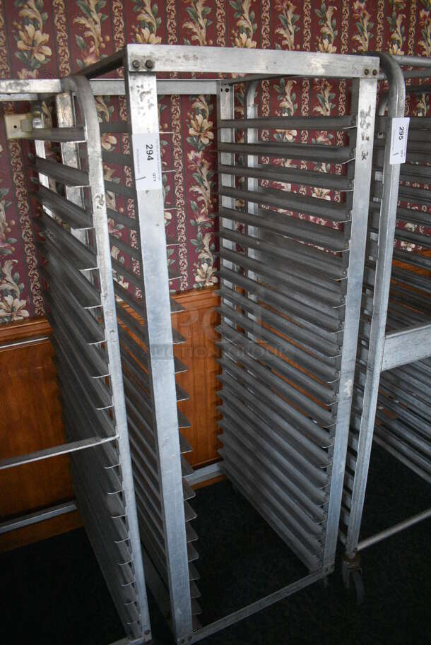 Metal Commercial Pan Transport Rack on Commercial Casters. 22.5x26.5x64. (sunroom dining room) - Image 2 of 4