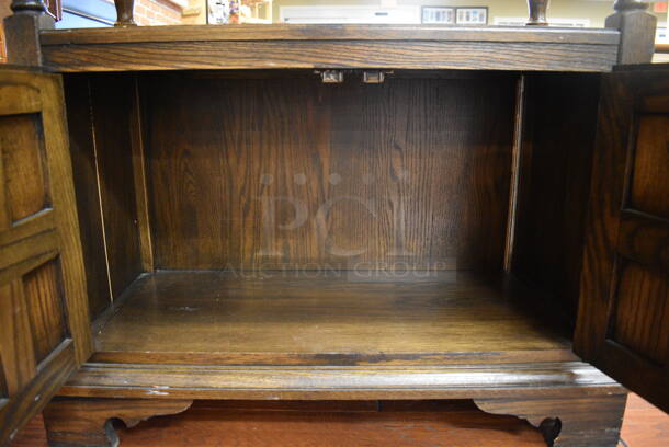 Wooden 3 Tier Bookshelf and 2 Doors. 32x16x81. (gift shop) - Image 5 of 5