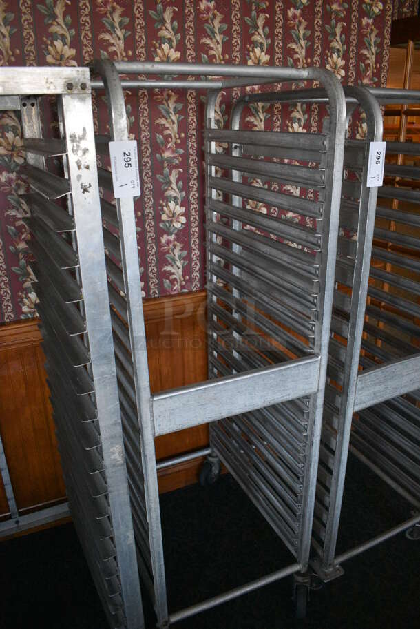 Metal Commercial Pan Transport Rack on Commercial Casters. 20.5x28x65. (sunroom dining room) - Image 2 of 4