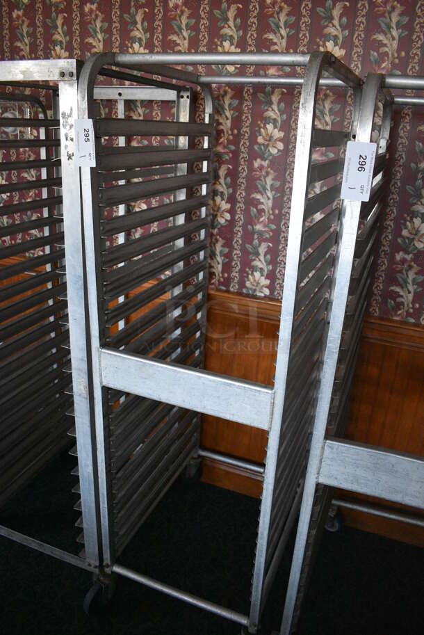 Metal Commercial Pan Transport Rack on Commercial Casters. 20.5x28x65. (sunroom dining room) - Image 3 of 4