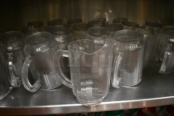 ALL ONE MONEY! Lot of 48 Clear Poly Pitchers! 7.5x5x8. (kitchen) - Image 2 of 3