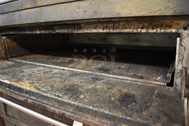 2 Vulcan Model 701 6A IT Metal Commercial Natural Gas Powered Double Deck Pizza Ovens. 50,000 BTU. 60x41x71.5. 2 Times Your Bid! Unit Was In Working Condition When Restaurant Closed. (bakery kitchen) - Image 8 of 12