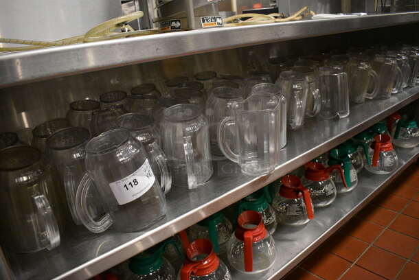 ALL ONE MONEY! Lot of 48 Clear Poly Pitchers! 7.5x5x8. (kitchen) - Image 3 of 3
