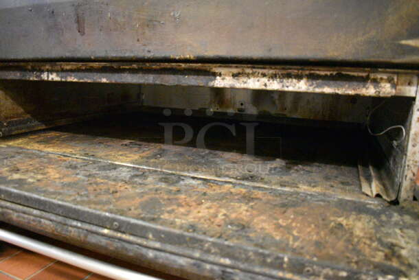 2 Vulcan Model 701 6A IT Metal Commercial Natural Gas Powered Double Deck Pizza Ovens. 50,000 BTU. 60x41x71.5. 2 Times Your Bid! Unit Was In Working Condition When Restaurant Closed. (bakery kitchen) - Image 9 of 12