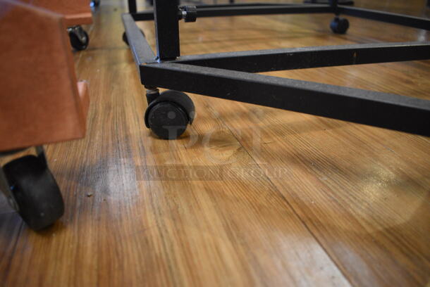 Black Metal Rack on Casters. 35.5x24x74. (garden center) - Image 4 of 4