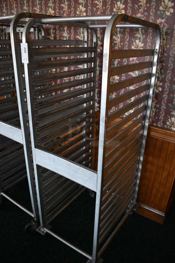 Metal Commercial Pan Transport Rack on Commercial Casters. 20.5x28x63.5. (sunroom dining room) - Image 2 of 4