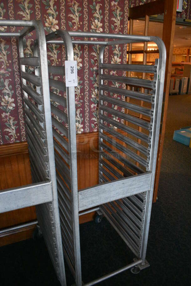 Metal Commercial Pan Transport Rack on Commercial Casters. 20.5x28x63.5. (sunroom dining room) - Image 3 of 4
