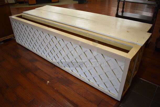 3 Wooden Flower Boxes. Includes 100.5x14.5x25. 3 Times Your Bid! (gift shop) - Image 3 of 4