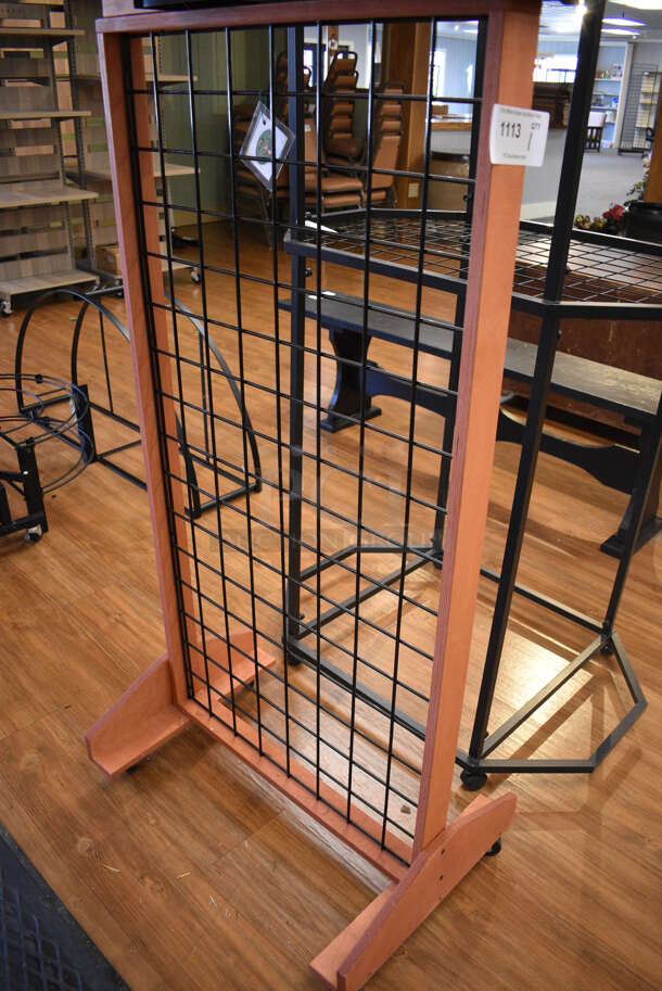 Wooden and Metal Rack w/ Mailbox on Commercial Casters. 27x18x61. (garden center) - Image 4 of 5